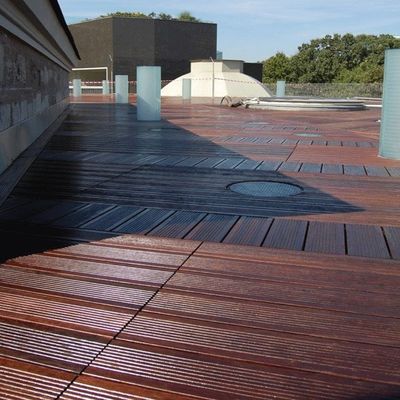 Bamboevloersysteem T G-systeem Bpc Buitengat geweven thermobehandeld terrasplank
