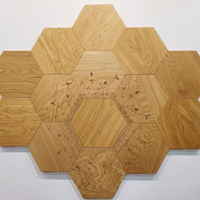 Multicolor engineered houten vloer voor beste gebogen haringbeen patroon visbeen vloer