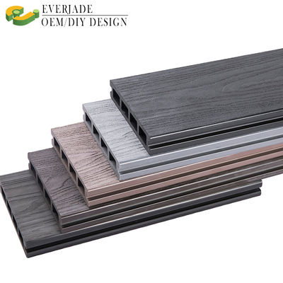 3d Embossing Composite Decking Co-extrusie Holle WPC-platen voor buitentuin Everjade