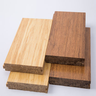Ingenieur Stranded Bamboe Flooring Handgemaakte natuurlijke stijl Gecarboneerde Click Joint