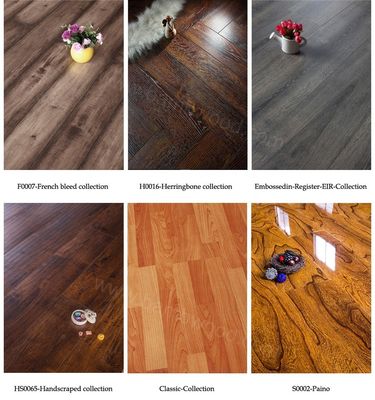 Multicolor waterdichte binnenruimte stijve gelamineerde vinylvloer met houten textuur