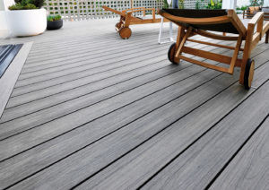 Hout-plastiek composietvloeren voor UV-bestendige, waterdichte dekplaten in zilveren grijs