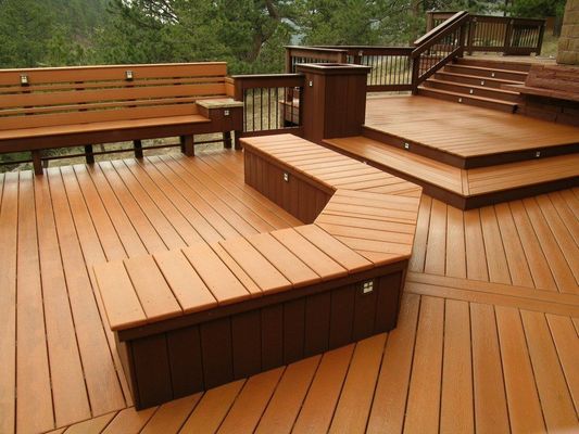 Hout-plastiek composietvloeren voor UV-bestendige, waterdichte dekplaten in zilveren grijs
