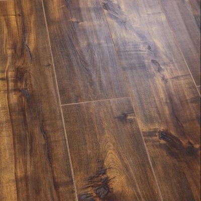 Met de hand geschrapte collectie Bruin balanspapier Hout gelamineerde vloer met en U-V-Groove