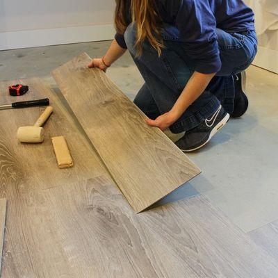 Houten textuur SPC hybride vloer Plastic vinyl plank vloer voor klant vereiste