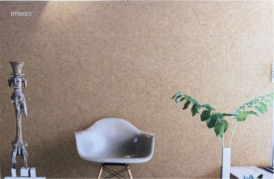 Eco-vriendelijke keuken met een onderlaag van akoestisch kurk met houten tegels met patronen