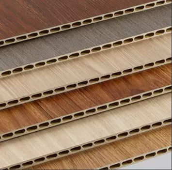 Biodekoratief materiaal milieuvriendelijk Bamboes houtvezel PVC composiet wandbekleding