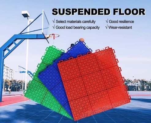 Weerbestendige PP hangvloer modulaire vergrendeling vloertegels 12 inch Sport