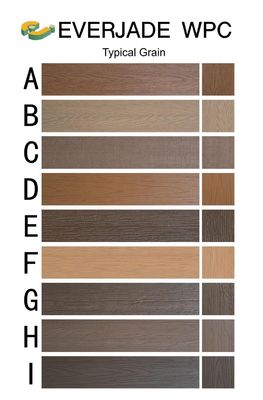 Gekleurde houten kunststofcomposite-dekplaten voor patio-veranda waterdicht en duurzaam