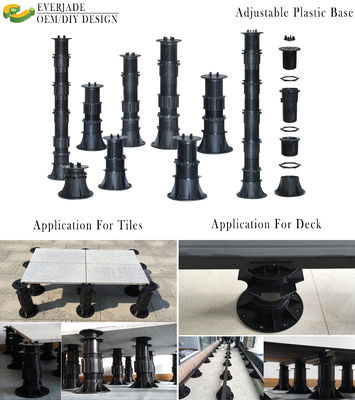Maximale diameter 200 mm Flooring Accessoires Everjade Plastic Pedestals voor houten vloerbedekking