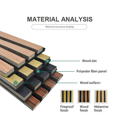 Op maat gemaakte 3D-dekoratieve houten akoestische panelen voor zeer effectieve geluidsabsorptie