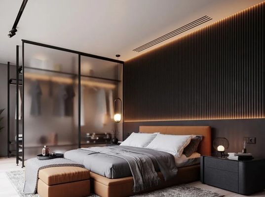 Interieurversiering Fluted Wandpanelen Houten Graan Ontwerp en Geweven Houten Graan