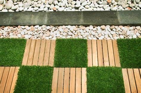 Interlocking faux gras tegels voor kunstgras gras Grootte 300x300x22/25mm Drainage