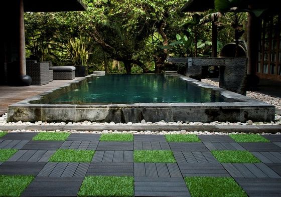 300x300x22/25 mm Grootte Interlocking Decking Tiles met hout-plastiek composiet vloer