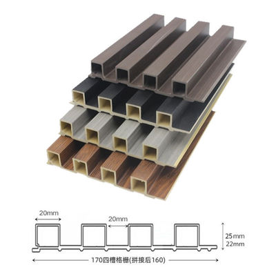 Kleurrijke houten fineerpanelen 3D geometrische golf PVC wandbekleding voor tv-achtergrond