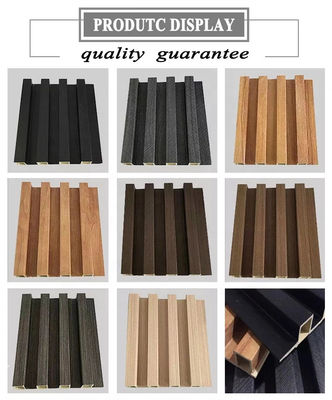Vinyl bekleding wandpaneel Houten graan PVC WPC wandpaneel voor modern thuis kantoor
