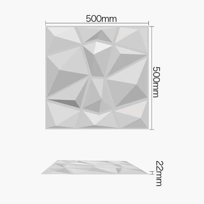 Luxe woonkamer TV achtergrond 500mm*50mm PVC 3D wandpaneel met modern ontwerp