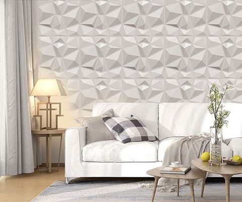 3D-relief Hoogte 22 mm Hoogglanzend Schil en Stick PVC Muurkunstpaneel voor Sofa Achtergrond