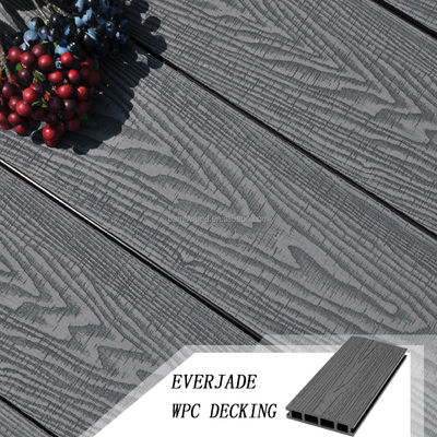 Custom Interlock Outdoor WPC Decking Board Boven 18 mm Dikte met houtkorreloppervlak