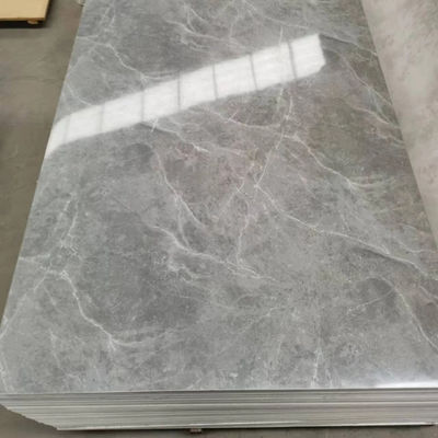 Waterdicht hoogglanzend PVC wandpaneel kunststeen UV marmeren fineer voor huishouden